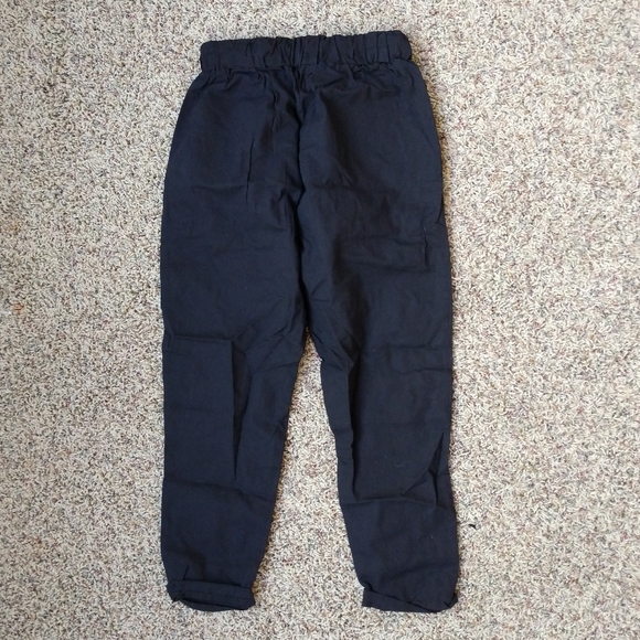 New Drawstring Trousers Linen Paper Joggers Pants - Picture 2 of 4